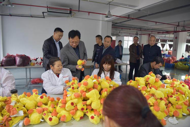 程达斌调研毛绒玩具社区工厂产业发展与人力资源服务工作